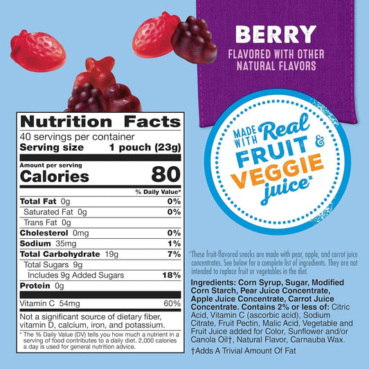 Mott's Gluten Free Fat Free Halloween Fruit Snacks – Wellness Friendly Vitamin C Snack for Celiac and Allergy Lifestyles, 40 Ct
