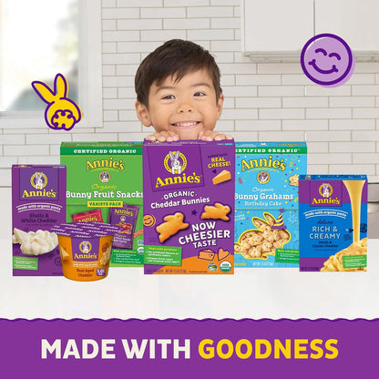 Annie's Organic Bunny Fruit Snacks – Halloween Goody Bag Gift for Classmates and Trick-or-Treaters, 22 Pouches