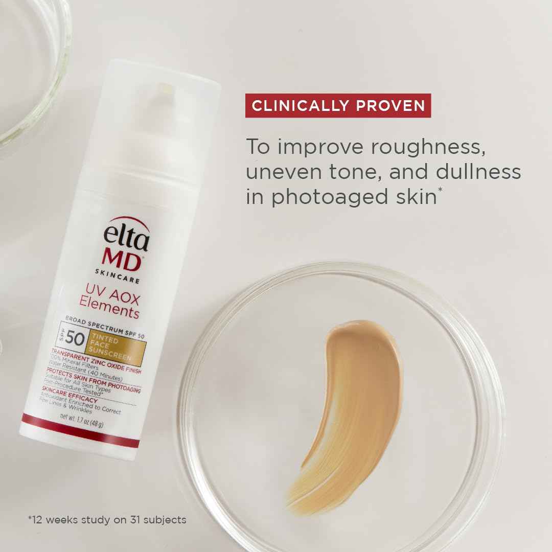 EltaMD UV AOX Elements Tinted Mineral Sunscreen SPF 50 – One-Step Clean Beauty Essential