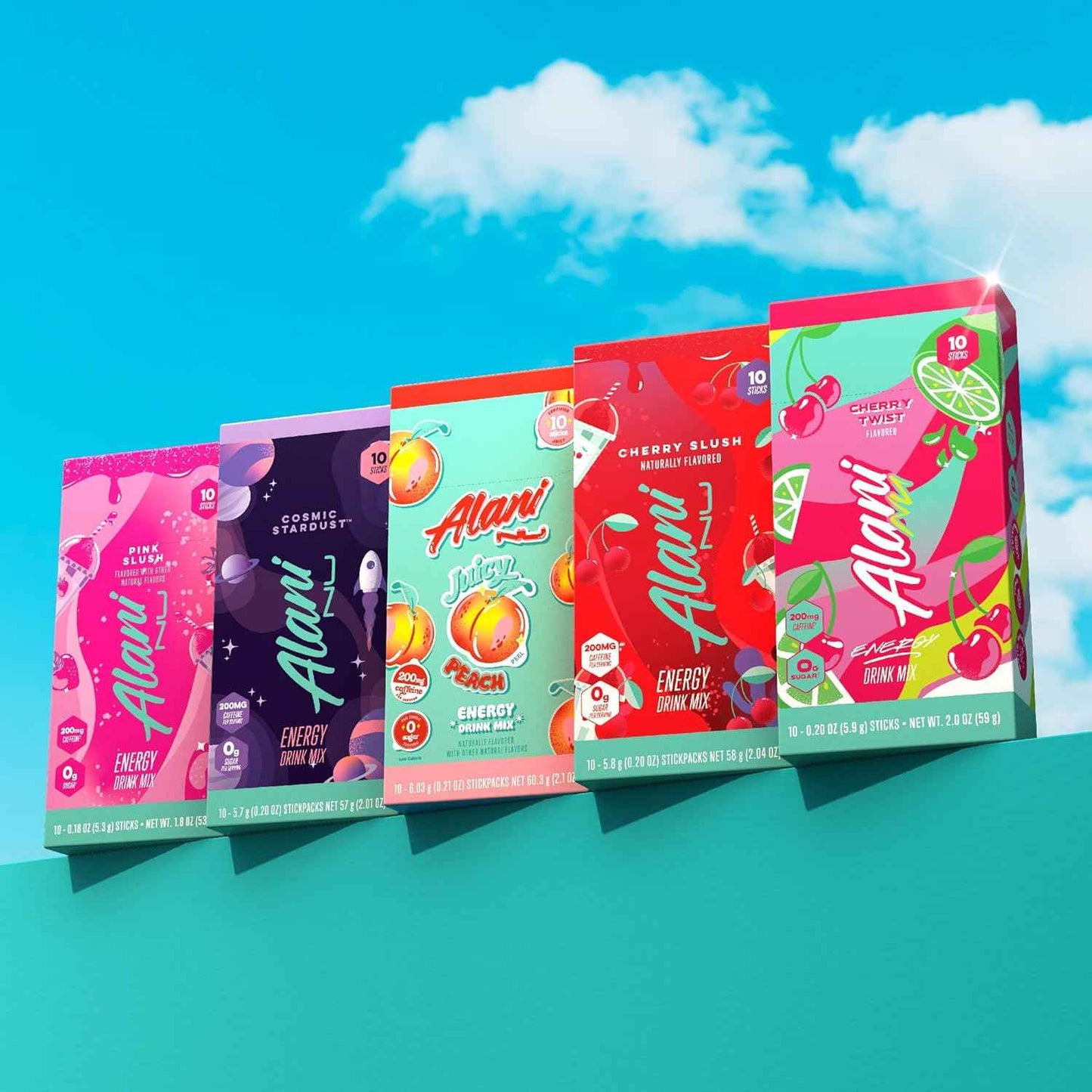 Alani Nu PINK SLUSH Energy Sticks – Lightweight Energy Pack for Gym Bag, Trail Pack, and Road Trips