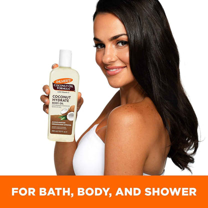Palmer's Coconut Oil Body Oil – Nightly Self-Care Moisturizer for Spa-Inspired Bathroom Routines