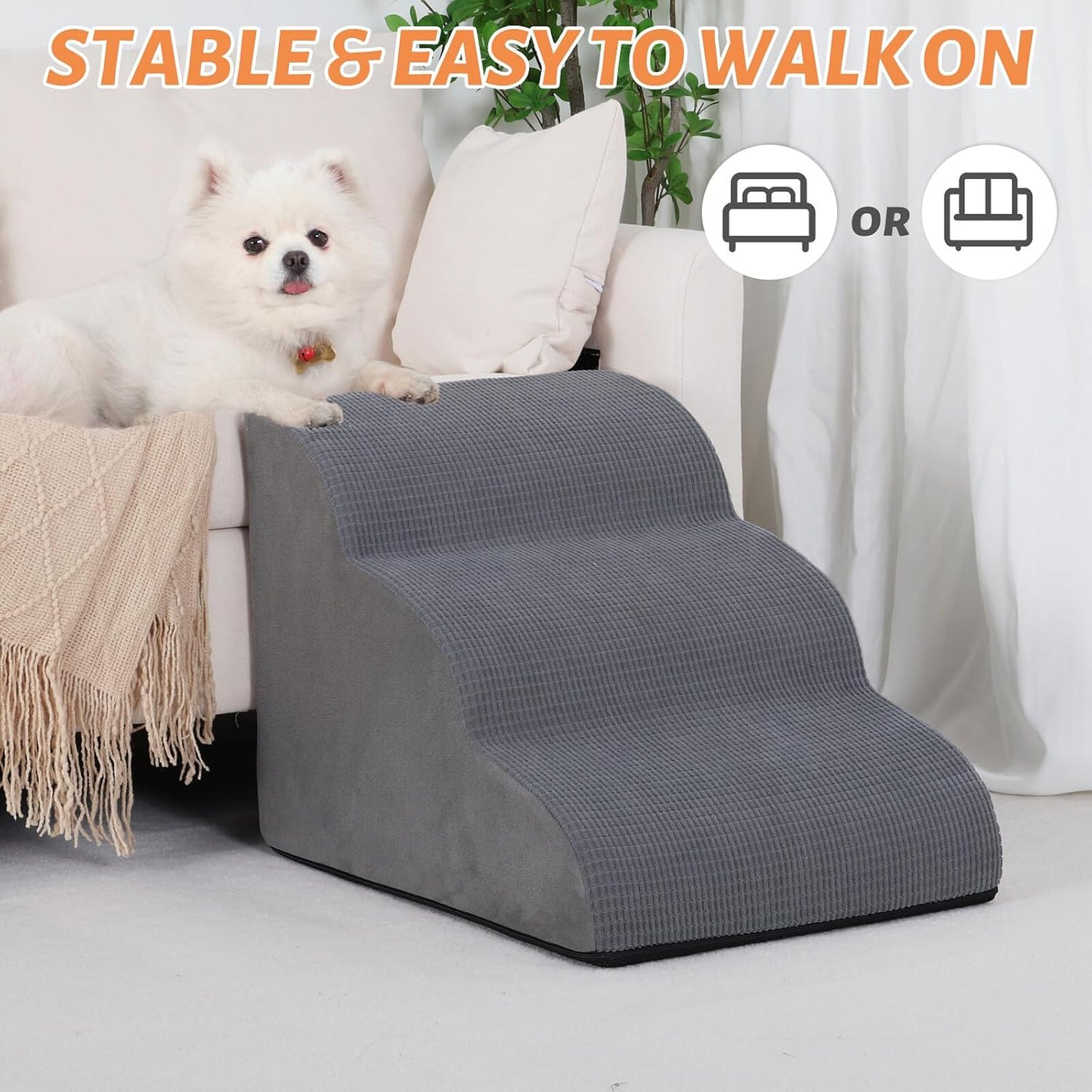 Aodisman Pet Recovery Steps – Supportive Foam Stairs for Senior Dogs and Injured Cats