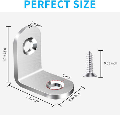 AODLANA Stainless Steel L Bracket Kit – Practical Housewarming Gift for New Homeowners, Reinforce Furniture Joints