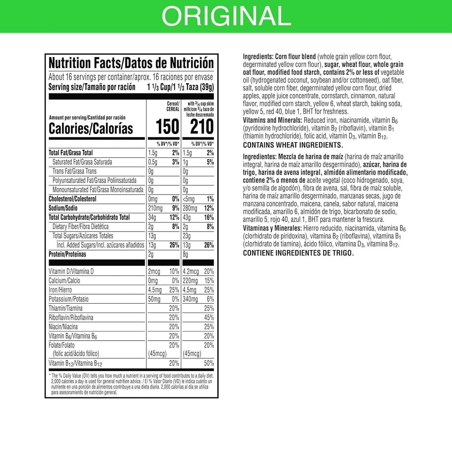Kellogg's Apple Jacks Breakfast Cereal – Kosher Pareve Whole Grain Bowl for Mindful Mornings, 23oz Box