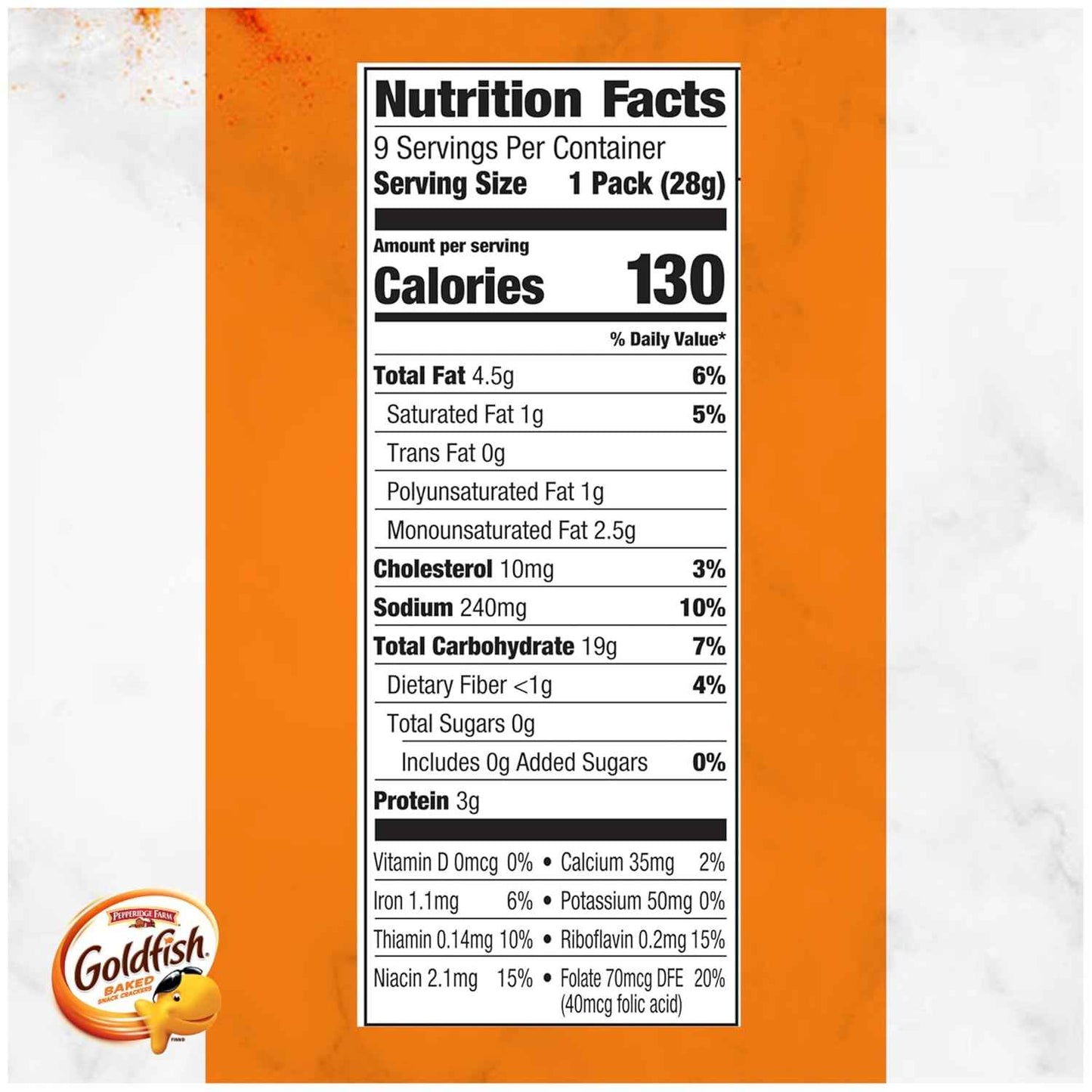 Goldfish Cheddar Cheese Crackers – Kids School Lunchbox Snack, 1 oz Single-Serve Packs, 9 Count Tray