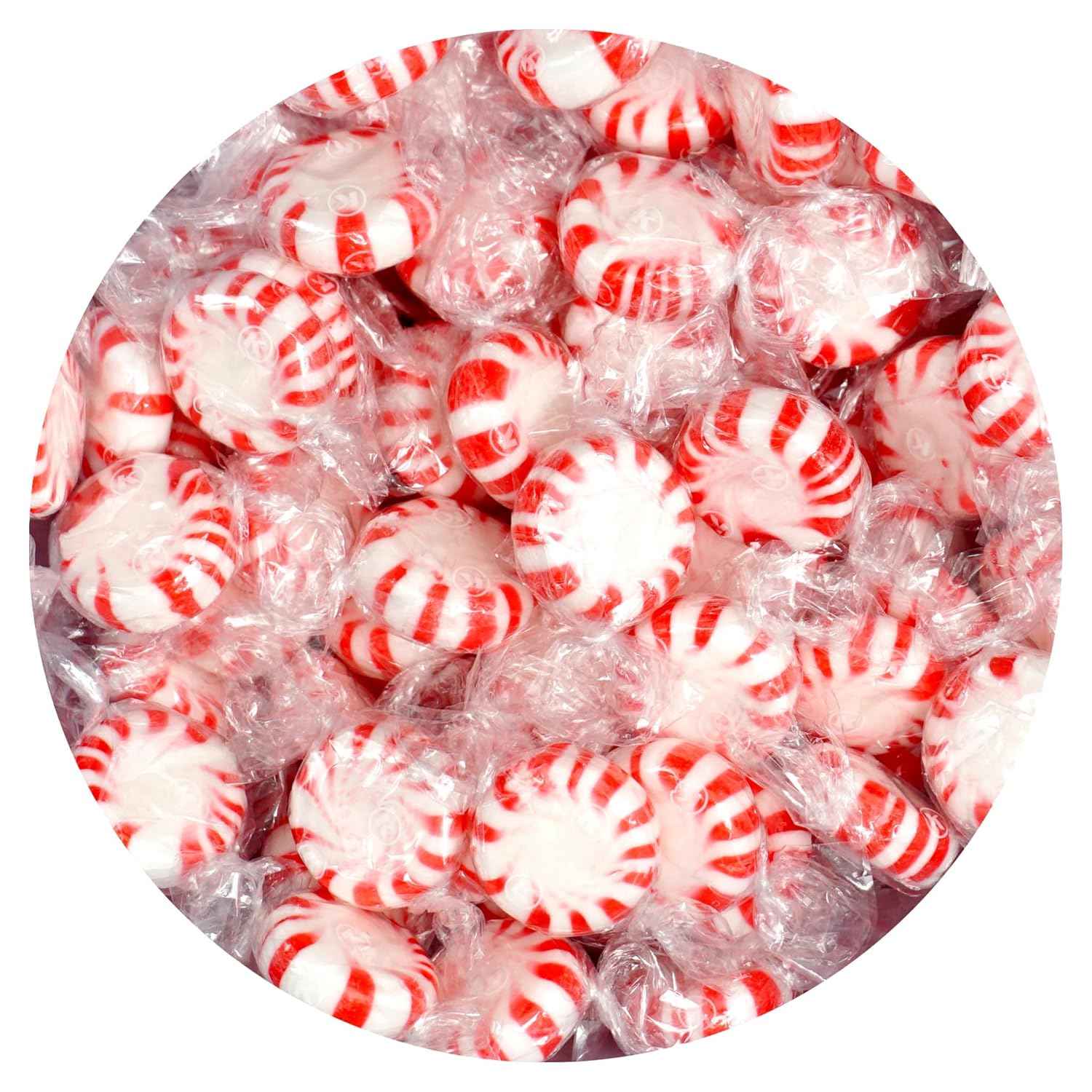 Hampton Popcorn & Candy Company Starlight Peppermint Candy – Office Candy Dish and Reception Desk Refreshment, 1 lb Individually Wrapped Mints