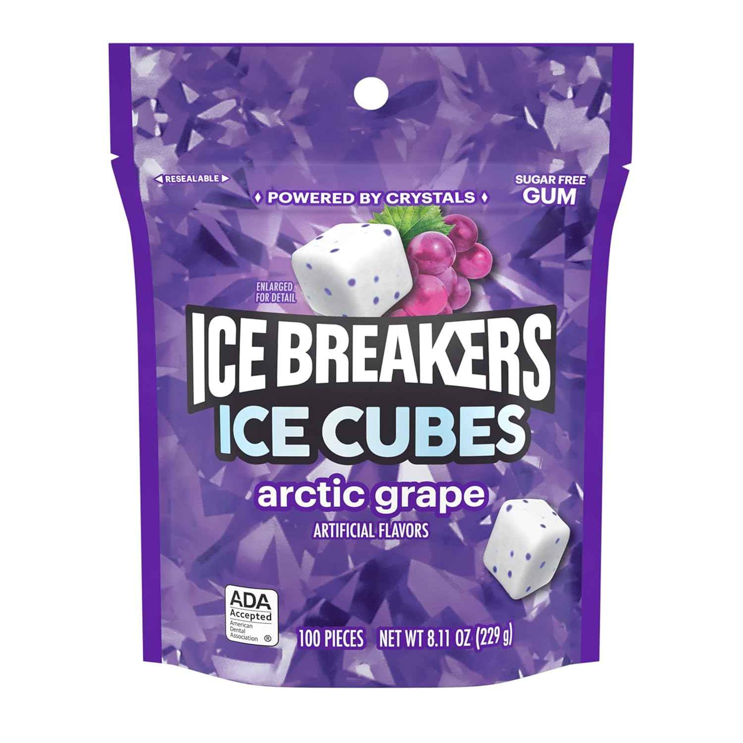 ICE BREAKERS Arctic Grape Chewing Gum – Sugar-Free Desk Drawer Staple for Office Meetings