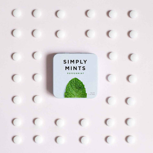 SIMPLY Mints | Peppermint Breath Mints | Focus-Boosting Office Tin | Pre-Meeting Freshness
