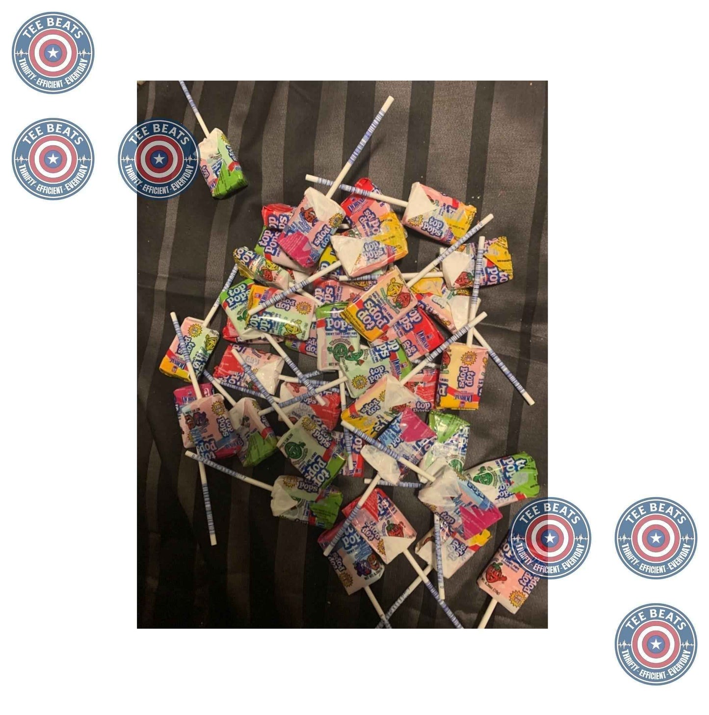Taffy Pops Assorted Flavors 48ct – Thoughtful Stocking Stuffer and Christmas Tree Surprise for Great-Grandchildren