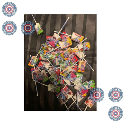 Taffy Pops Assorted Flavors 48ct – Thoughtful Stocking Stuffer and Christmas Tree Surprise for Great-Grandchildren
