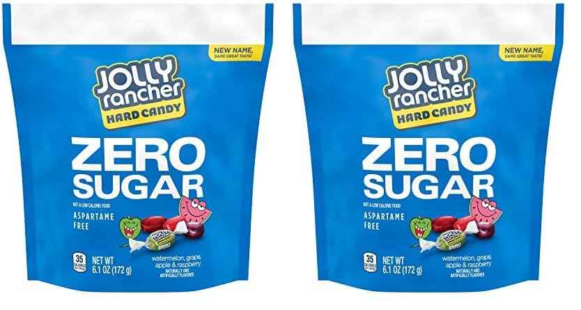 JOLLY RANCHER Zero Sugar Hard Candy – Stocking Stuffer and Holiday Party Favor Bag for Kids and Adults, 6.1 oz