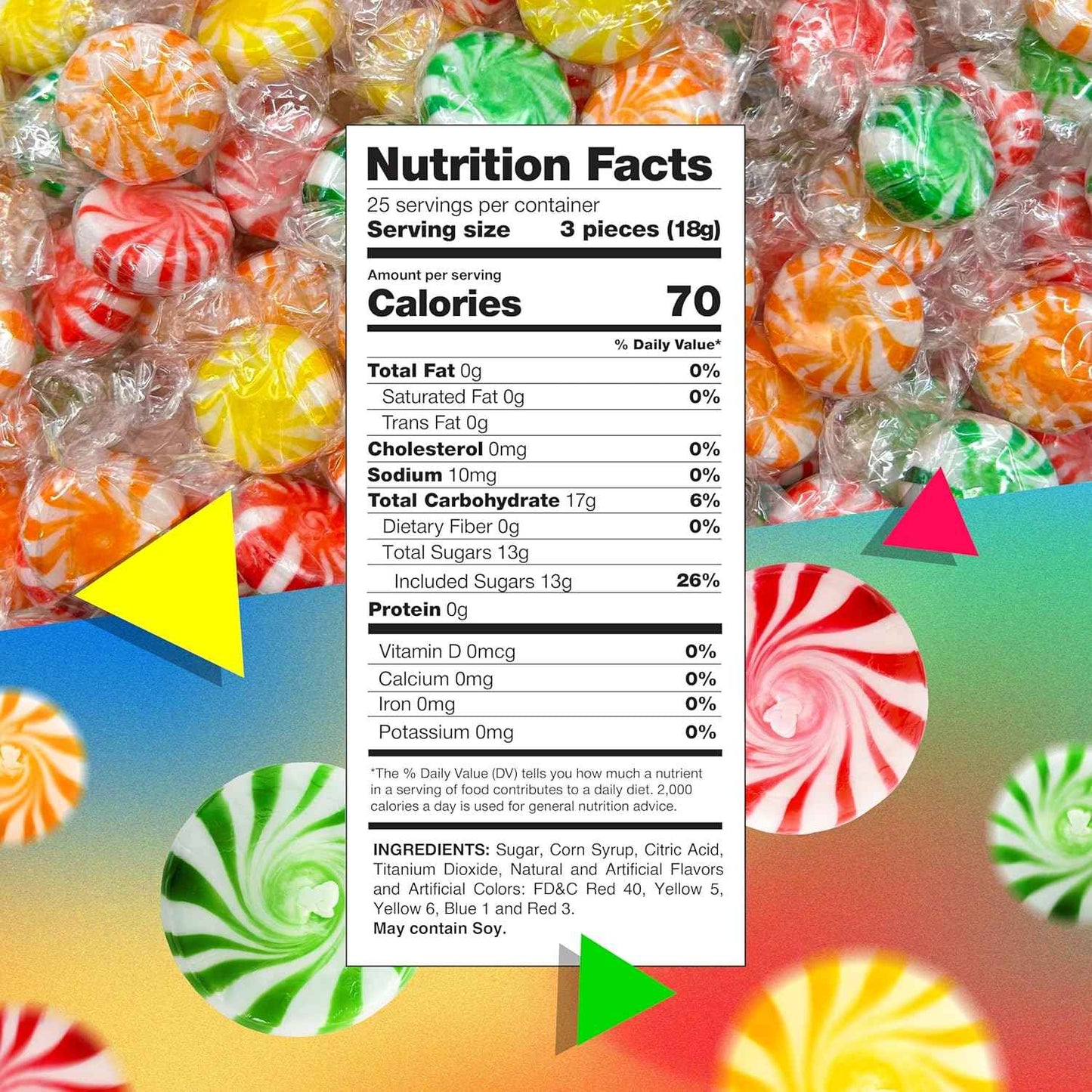 Fruit Starlights Hard Candy – Classic Assorted Pinwheel Candy, 1 lb Bulk Gift Bag for Birthday Party Favors and Holiday Hosting