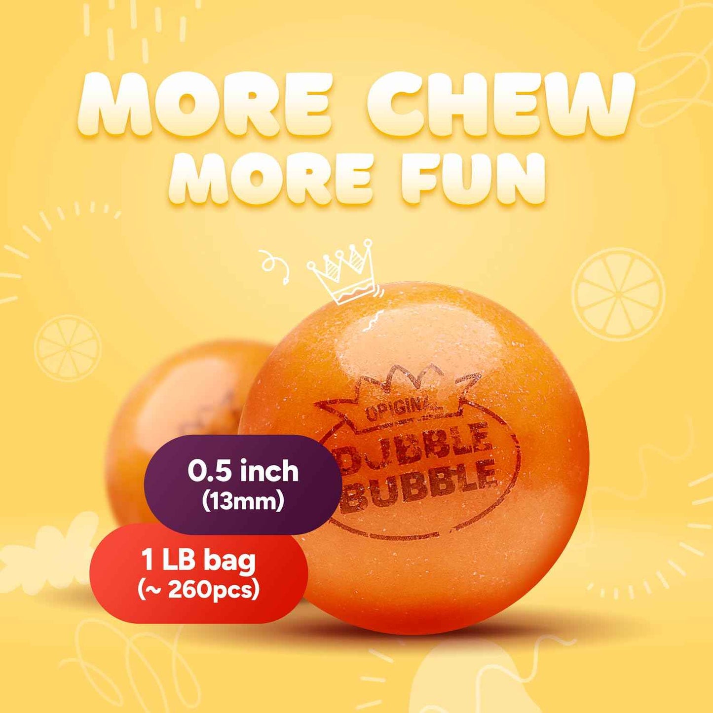Gumballs Bulk 1lb Mini Bubble Gum for Kids Birthday Party Favors and Piñata Fillers