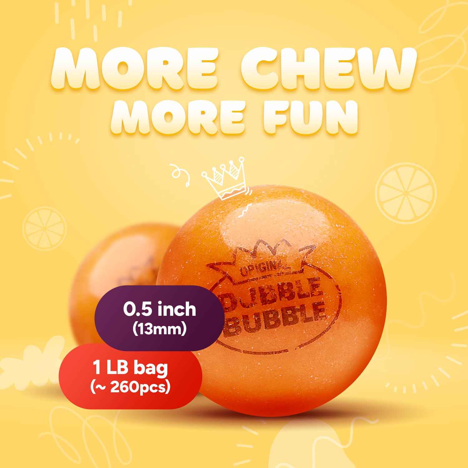 Gumballs Bulk 1lb Mini Bubble Gum for Kids Birthday Party Favors and Piñata Fillers
