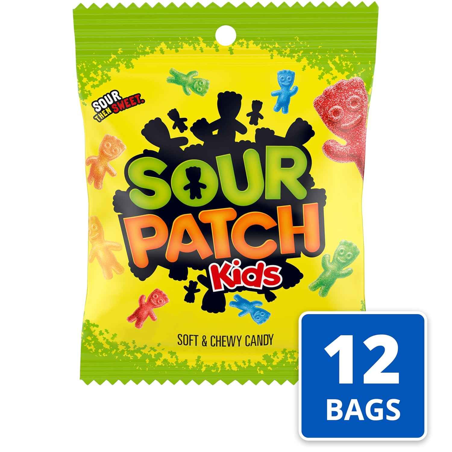 Sour Patch Kids Original Soft & Chewy Candy Bulk 12-Pack – After-School Snack and Classroom Treasure Box Reward for Children