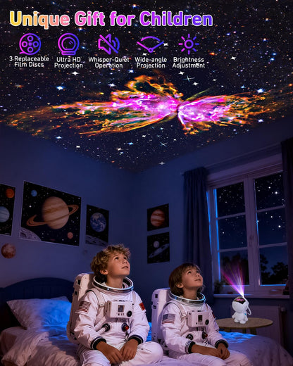 AstroLume Astronaut Galaxy Projector for Sleep Aid and Bedtime Routine – Calming Star Light with Timer for Adults and Insomnia Relief