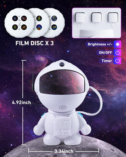 AstroLume Astronaut Galaxy Projector for Sleep Aid and Bedtime Routine – Calming Star Light with Timer for Adults and Insomnia Relief