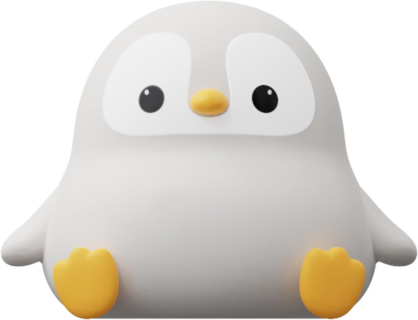 ATSUI Squishy Penguin Night Light – Child-Safe Rechargeable Lamp for Nursery and Playroom, 20-Minute Timer