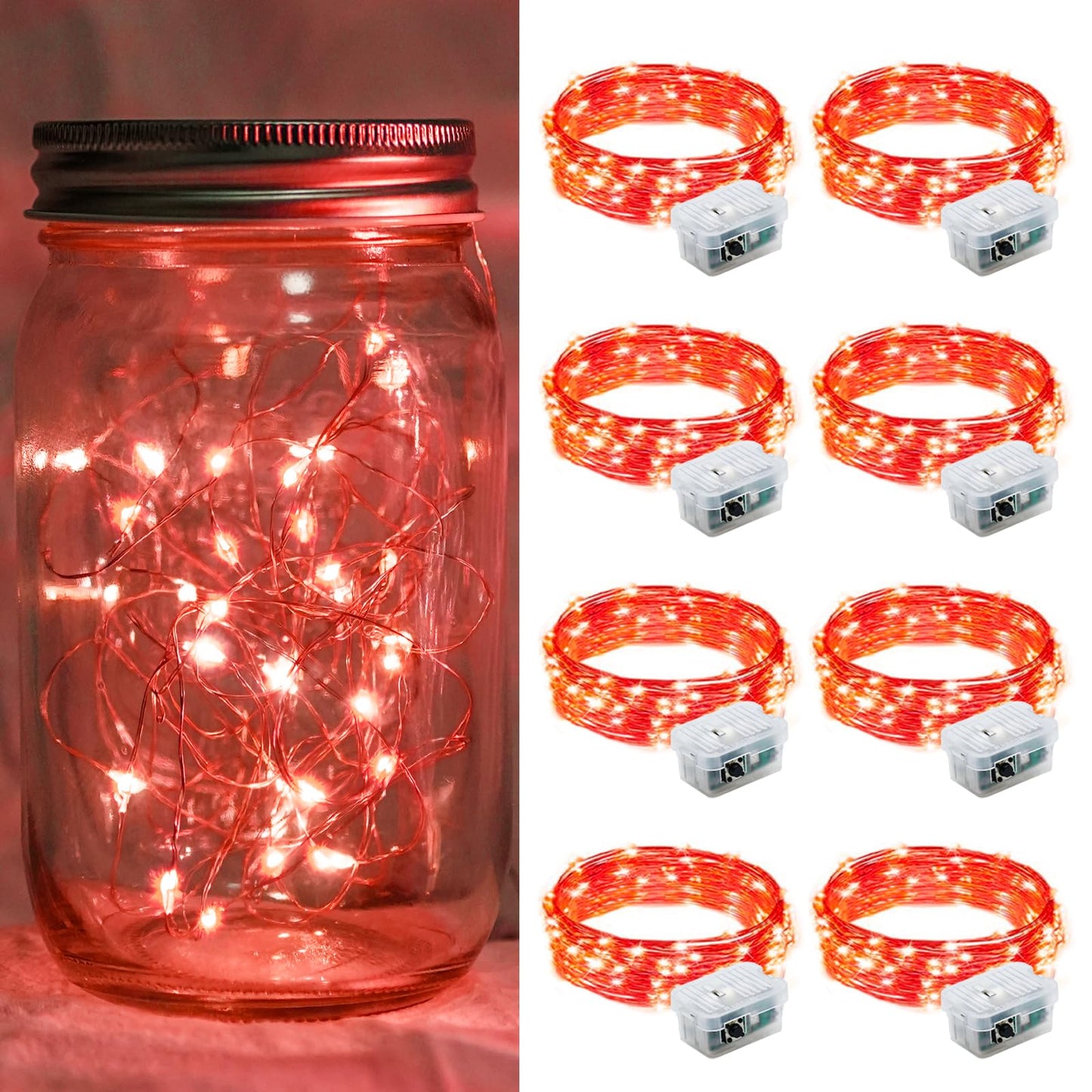 Aurora Glow Starry String Lights 20 LED Twinkle Lights Battery Powered for Window Accent Lighting and Shelf Styling