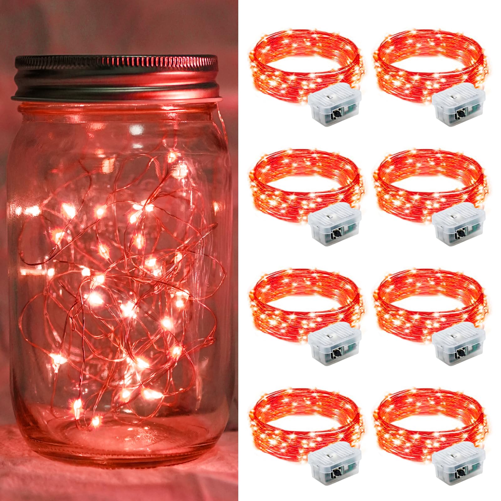 Aurora Glow Starry String Lights 20 LED Twinkle Lights Battery Powered for Window Accent Lighting and Shelf Styling