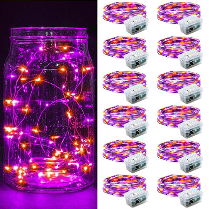 Aurora Glow Starry String Lights 20 LED Twinkle Lights Battery Powered for Window Accent Lighting and Shelf Styling
