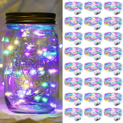 Aurora Glow Starry String Lights 20 LED Twinkle Lights Battery Powered for Window Accent Lighting and Shelf Styling