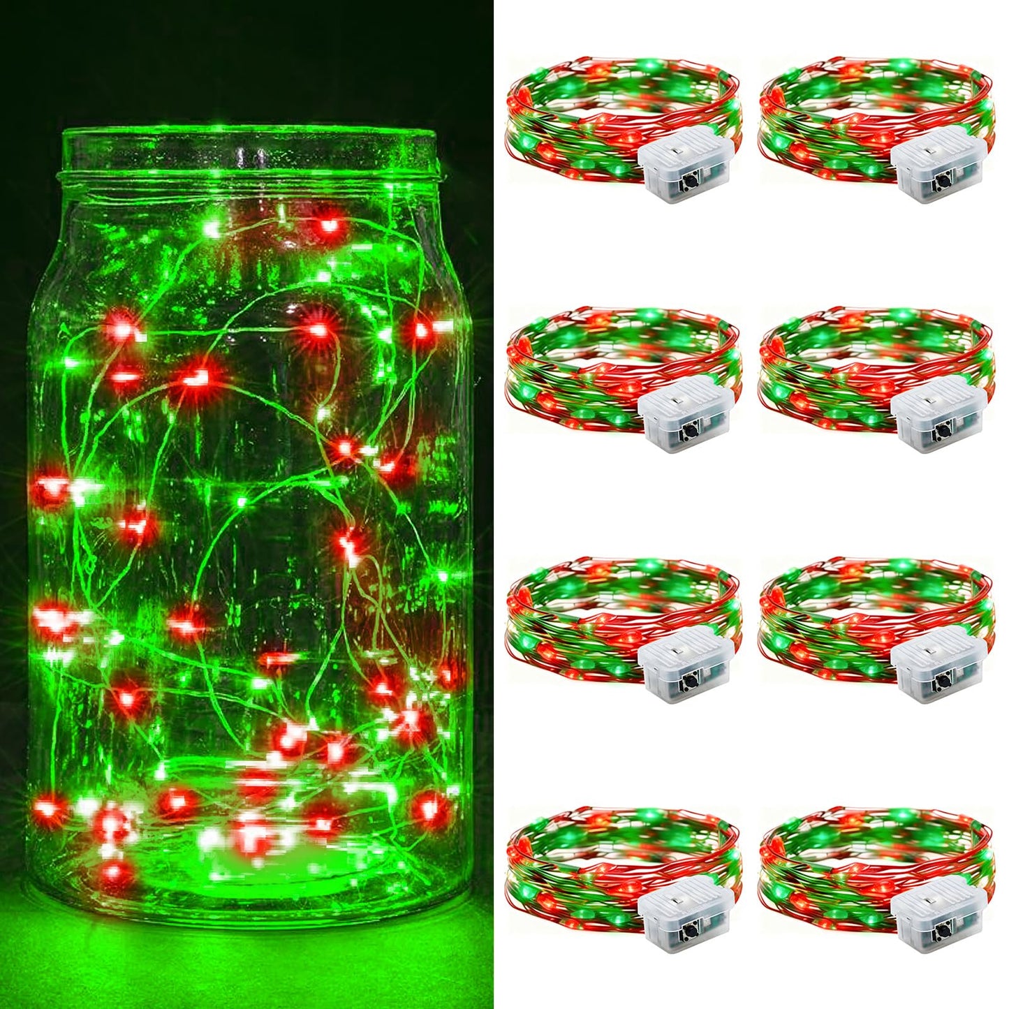Aurora Glow Starry String Lights 20 LED Twinkle Lights Battery Powered for Window Accent Lighting and Shelf Styling