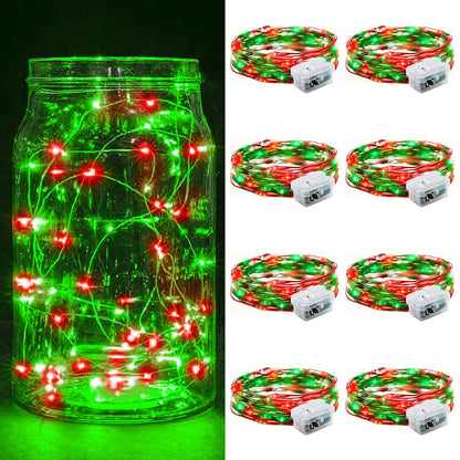Aurora Glow Starry String Lights 20 LED Twinkle Lights Battery Powered for Window Accent Lighting and Shelf Styling
