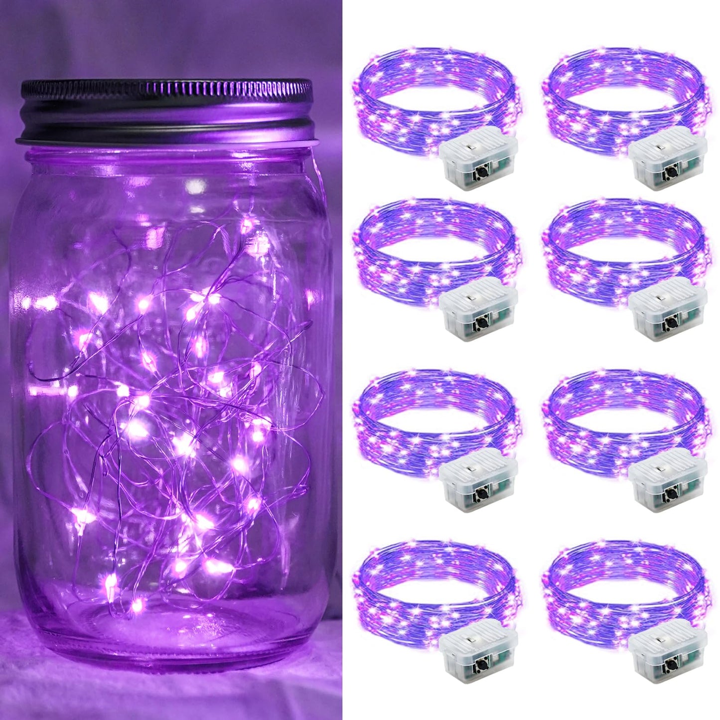 Aurora Glow Starry String Lights 20 LED Twinkle Lights Battery Powered for Window Accent Lighting and Shelf Styling