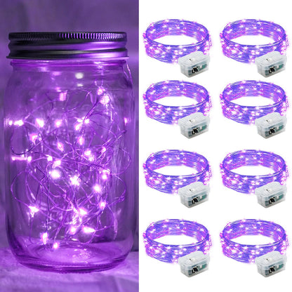 Aurora Glow Starry String Lights 20 LED Twinkle Lights Battery Powered for Window Accent Lighting and Shelf Styling
