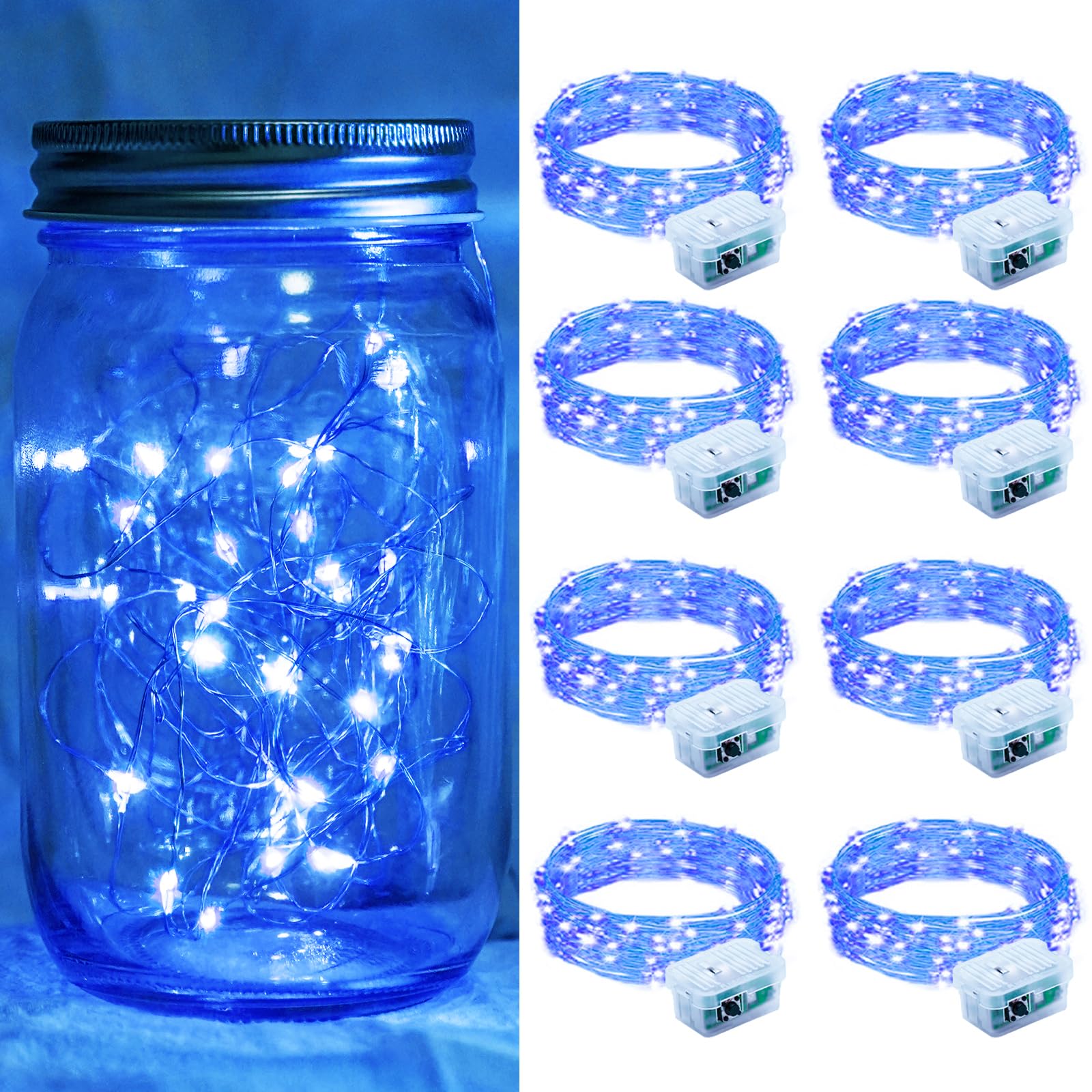Aurora Glow Starry String Lights 20 LED Twinkle Lights Battery Powered for Window Accent Lighting and Shelf Styling