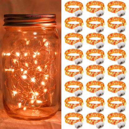 Aurora Glow Starry String Lights 20 LED Twinkle Lights Battery Powered for Window Accent Lighting and Shelf Styling