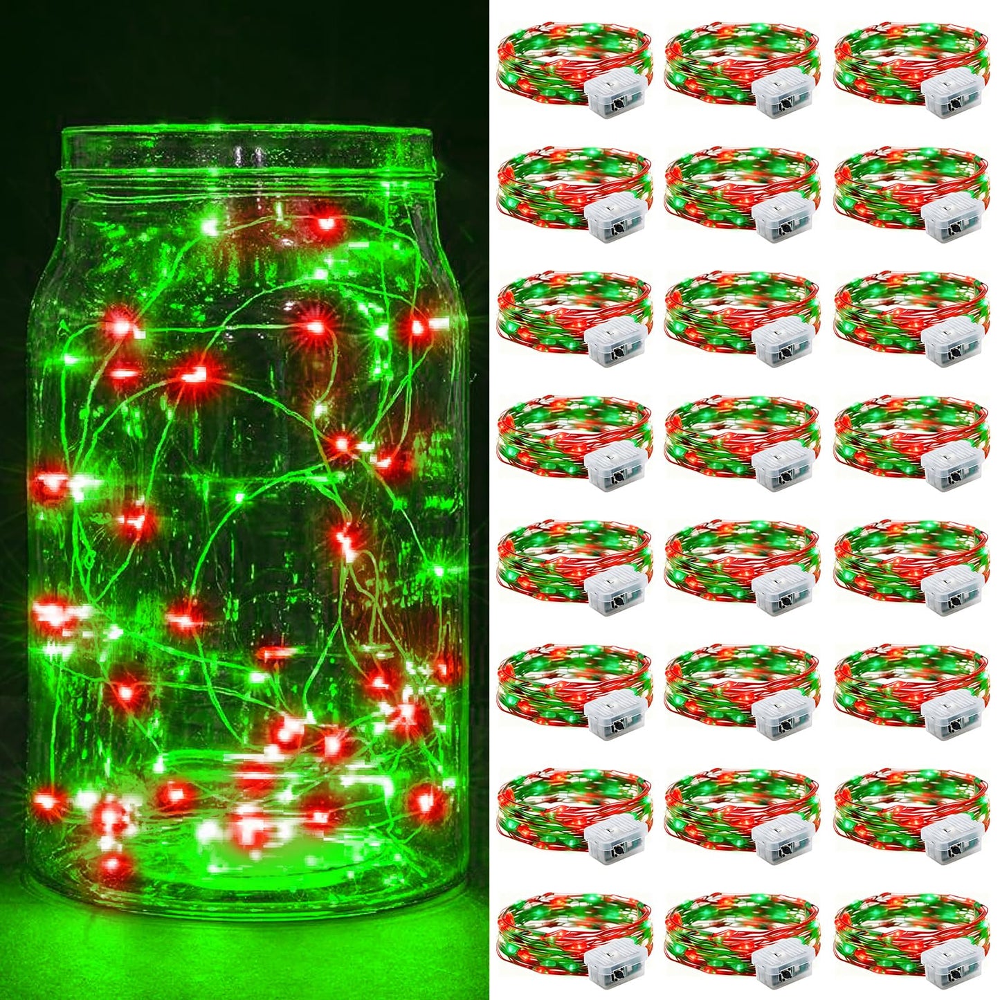 Aurora Glow Starry String Lights 20 LED Twinkle Lights Battery Powered for Window Accent Lighting and Shelf Styling