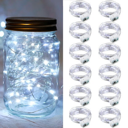 Aurora Glow Starry String Lights 20 LED Twinkle Lights Battery Powered for Window Accent Lighting and Shelf Styling
