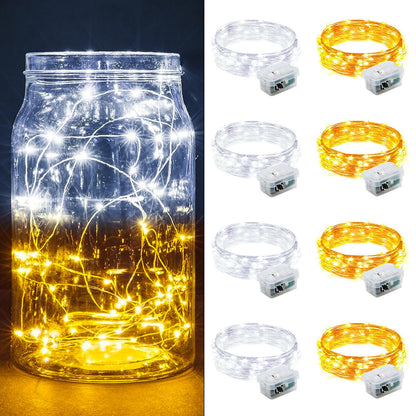 Aurora Glow Starry String Lights 20 LED Twinkle Lights Battery Powered for Window Accent Lighting and Shelf Styling
