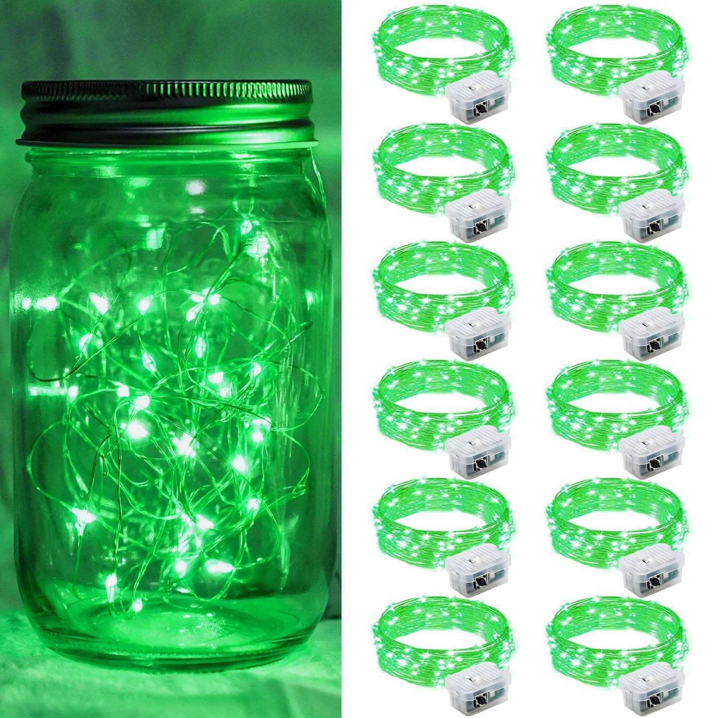 Aurora Glow Starry String Lights 20 LED Twinkle Lights Battery Powered for Window Accent Lighting and Shelf Styling