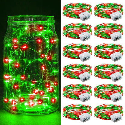 Aurora Glow Starry String Lights 20 LED Twinkle Lights Battery Powered for Window Accent Lighting and Shelf Styling