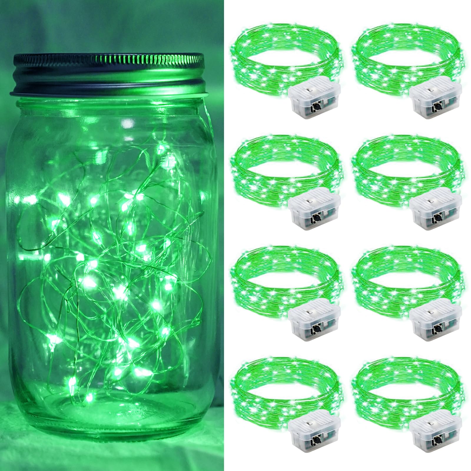 Aurora Glow Starry String Lights 20 LED Twinkle Lights Battery Powered for Window Accent Lighting and Shelf Styling