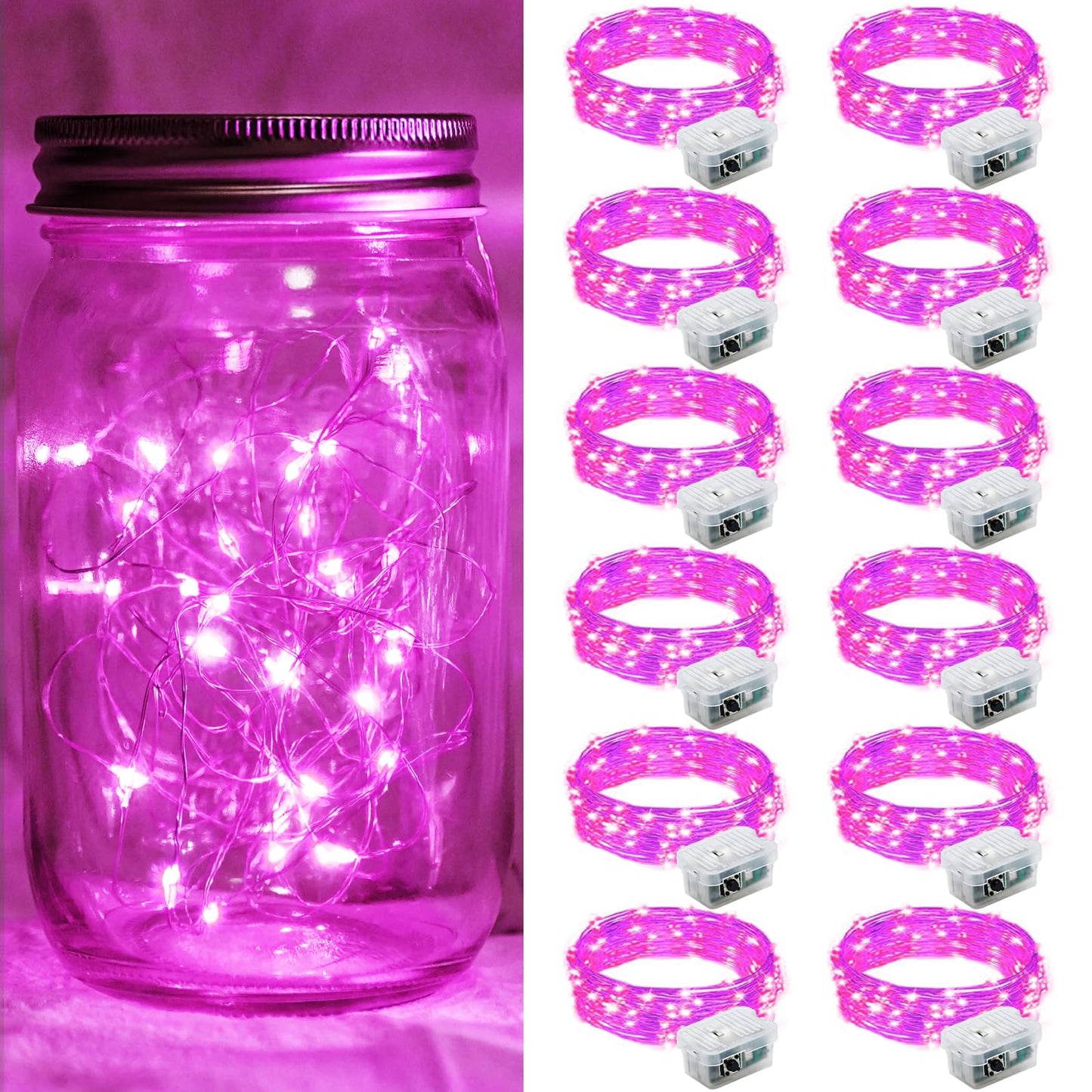 Aurora Glow Starry String Lights 20 LED Twinkle Lights Battery Powered for Window Accent Lighting and Shelf Styling