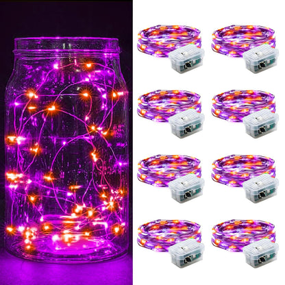 Aurora Glow Starry String Lights 20 LED Twinkle Lights Battery Powered for Window Accent Lighting and Shelf Styling