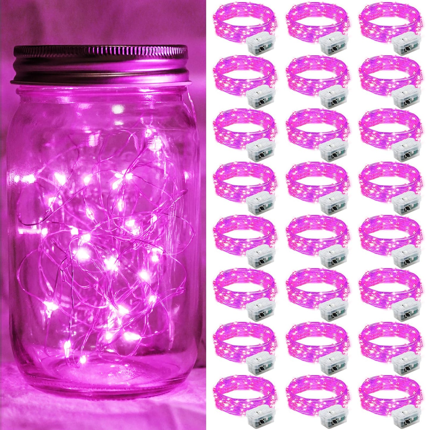 Aurora Glow Starry String Lights 20 LED Twinkle Lights Battery Powered for Window Accent Lighting and Shelf Styling