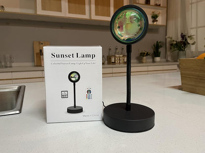 AuroraBeam Sunset Lamp – Calming Bath Time and Meditation Light, Soothing RGB Color Therapy