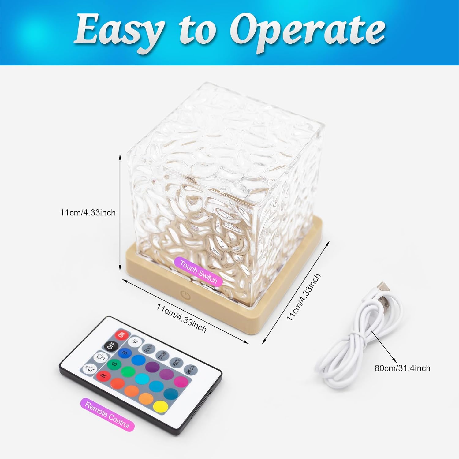 AuroraLume Ocean Wave Light – Calming Bath Time Mood Lamp with 6 Brightness Levels for Self Care