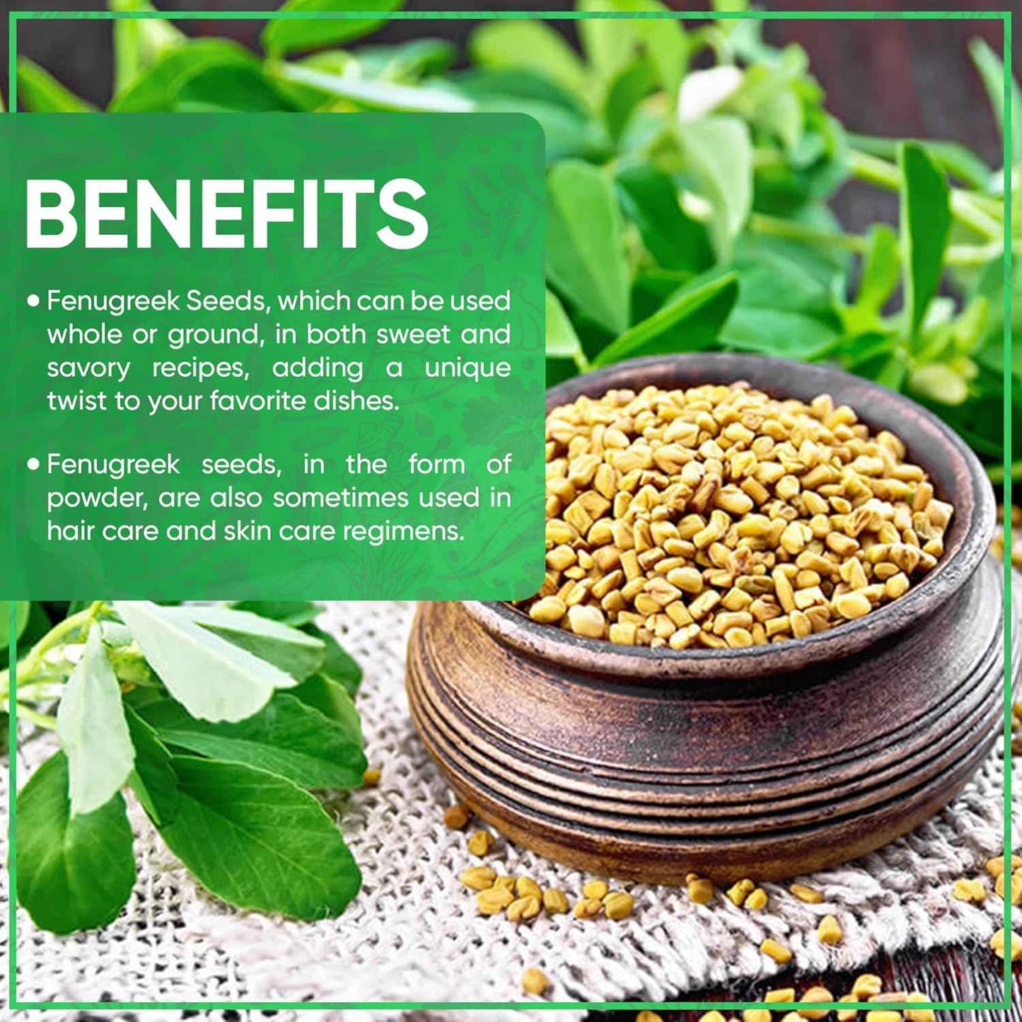 Jiva Organic Fenugreek Seeds 7 Ounce – Hormone-Balancing Methi Seeds for Nightly Wellness Rituals & Soothing Herbal Tonics