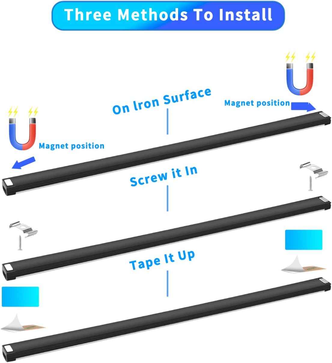 LumiBar Magnetic LED Light Bar – Cozy Living Room Aesthetic Lighting for Shelves and Display Cabinets