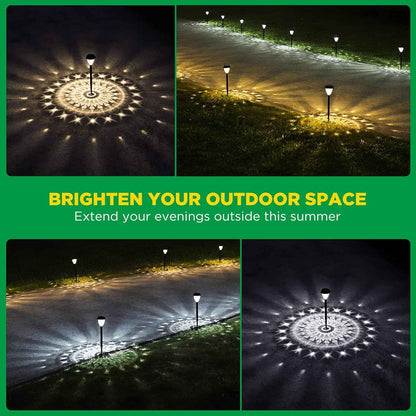 Safe Solar Path Lights for Walkways and Stairs, Flameless Dusk to Dawn LED Edge Marker 10 Pack