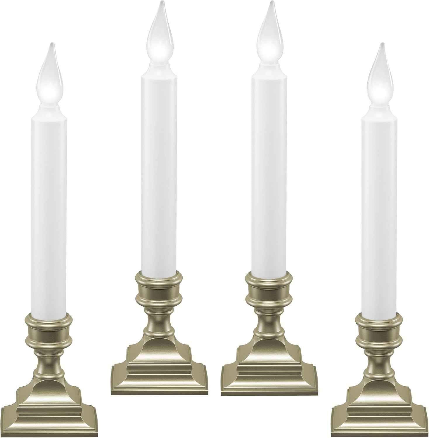 612 Vermont Battery Operated Window Candle with Timer – Shatterproof Bulb Safe for Nursery and Curtains
