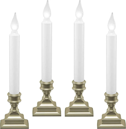612 Vermont Battery Operated Window Candle with Timer – Shatterproof Bulb Safe for Nursery and Curtains