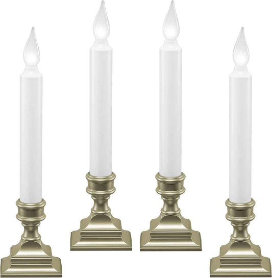 612 Vermont Battery Operated Window Candle with Timer – Shatterproof Bulb Safe for Nursery and Curtains