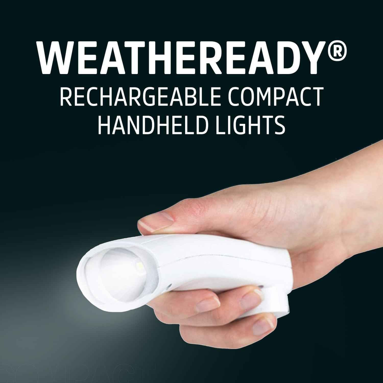 Energizer Weatheready Rechargeable LED Flashlight – Home Essential for Hallways, Bedrooms, and Kitchen Drawer, 3-Pack Blackout Light